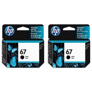 HP 67 Black Standard Yield Ink Cartridge, 2/Pack (HP672PKBK-VB)