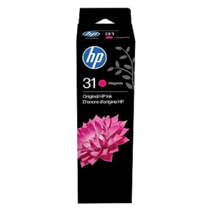 HP 31 Magenta Standard Yield Ink Cartridge Refill, Prints Up to 8,000 Pages (1VU27AN)