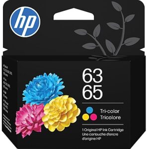 HP 63 / 65 Tri-Color Standard Yield Ink Cartridge, Prints Up to 100 Pages (B7RT2AN)