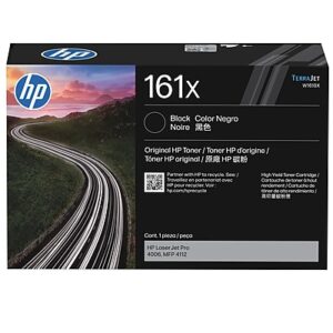 Original HP 161X Black TerraJet High-Yield Toner Cartridge (W1610X), Print Up to 10,000 Pages