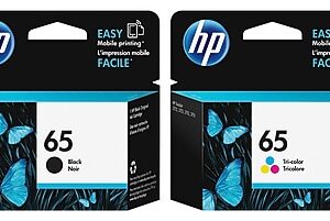 HP 65 Black/Tri-Color Standard Yield Ink Cartridge, 2/Pack (T0A36AN-VB)