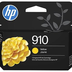 HP 910 Yellow Standard Yield Ink Cartridge, Prints Up to 315 Pages (3YL60AN#140)