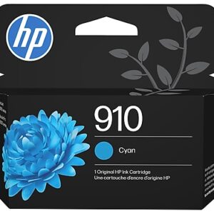 HP 910 Cyan Standard Yield Ink Cartridge, Prints Up to 315 Pages (3YL58AN#140)