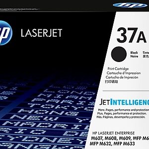 HP 37A Black Standard Yield Toner Cartridge, Prints Up to 11,000 Pages (CF237A)