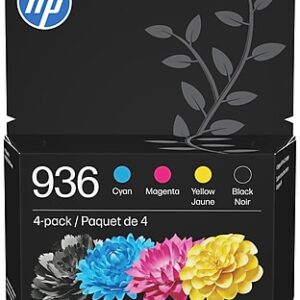 HP 936 Black/Cyan/Magenta/Yellow Standard Yield Ink Cartridges, 4/Pack (6C3Z5LN)