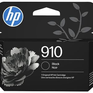 HP 910 Black Standard Yield Ink Cartridge, Prints Up to 250 Pages (3YL61AN#140)