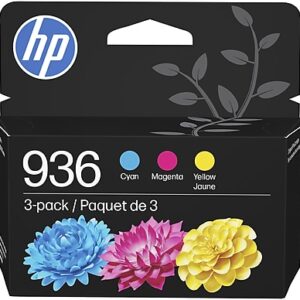 HP 936 Cyan/Magenta/Yellow Standard Yield Ink Cartridges, 3/Pack (6C3Z3LN)