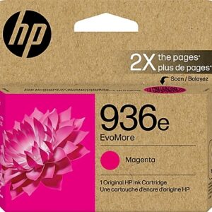HP 936e EvoMore Magenta High Yield Ink Cartridge, Prints Up to 1,650 Pages (4S6V4LN)