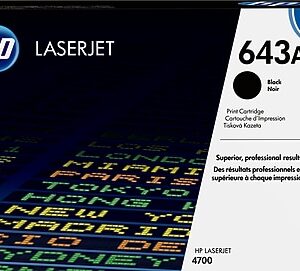 HP 643A Black Standard Yield Toner Cartridge, Prints Up to 11,000 Pages (q5950a)