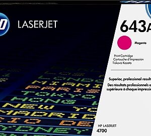 HP 643A Magenta Standard Yield Toner Cartridge, Prints Up to 10,000 Pages (q5953a)