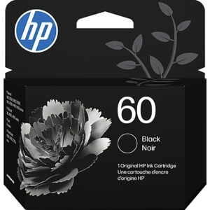 HP 60 Black Standard Yield Ink Cartridge, Prints Up to 200 Pages (CC640WN#140)