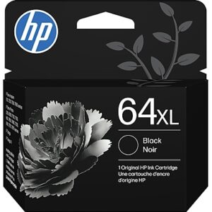 HP 64XL Black High Yield Ink Cartridge, Prints Up to 600 Pages (N9J92AN#140)