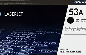 HP 53A Black Standard Yield Toner Cartridge, Prints Up to 3,000 Pages (Q7553A)