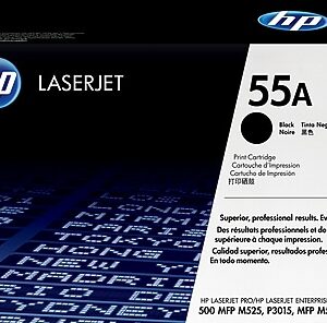HP 55A Black Standard Yield Toner Cartridge, Prints Up to 6,000 Pages (CE255A)