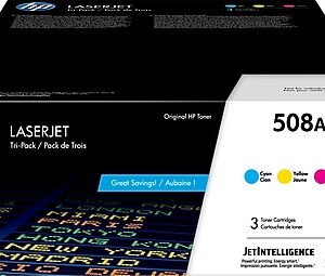 HP 508A Cyan/Magenta/Yellow Standard Yield Toner Cartridge, 3/Pack  (CF360AM)