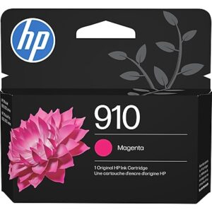 HP 910 Magenta Standard Yield Ink Cartridge, Prints Up to 315 Pages (3YL59AN#140)