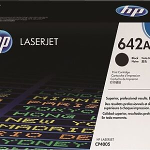 HP 642A Black Standard Yield Toner Cartridge, Prints Up to 7,500 pages (CB400A)