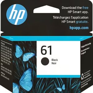 HP 61 Black Standard Yield Ink Cartridge, Prints Up to 170 Pages (CH561WN#140)