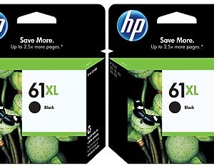 HP 61XL Black High Yield Ink Cartridges, 2/Pack (CH563WN-VB)