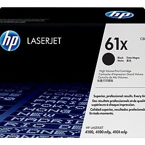 HP 61X Black High Yield Toner Cartridge, Prints Up to 10,000 pages (C8061X)