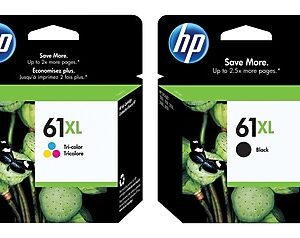 HP 61XL Black/Tri-Color High Yield Ink Cartridge, 2/Pack (CR259FNXL-VB)