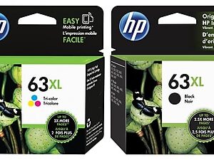 HP 63XL Black/Tri-Color High Yield Ink Cartridge, 2/Pack (LOR46ANXL-VB)