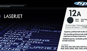 HP 12A Black Standard Yield Toner Cartridge, Prints Up to 2,000 pages (Q2612A)
