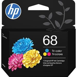 HP 68 Tri-Color Standard Ink Cartridge, Works with Envy 6100e, 6500e Series (7FP20TN)