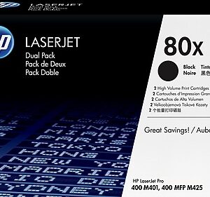 HP 80X Black High Yield Toner Cartridge, Prints Up to 13,800 Pages (CF280XD)