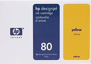 HP 80 Yellow Standard Yield Ink Cartridge (C4848A)
