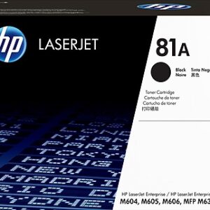 HP 81A Black Standard Yield Toner Cartridge, Prints Up to 10,500 Pages (CF281A)