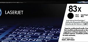 HP 83X Black High Yield Toner Cartridge, Prints Up to 2,200 Pages (CF283X)
