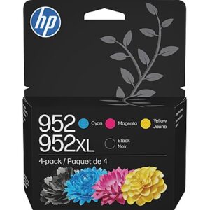 HP 952XL Black & 952 Cyan/Magenta/Yellow Ink, Works with OfficeJet 8702, Pro 7720, 7740, 8210, 8710, 8720, 8730, 8740 (N9K28AN)