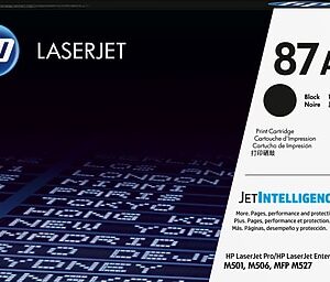 HP 87A Black Standard Yield Toner Cartridge, Prints Up to 8,550 Pages (CF287A)