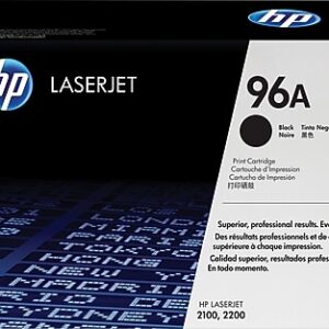 HP 96A Black Standard Yield Toner Cartridge, Prints Up to 5,000 pages (C4096A)
