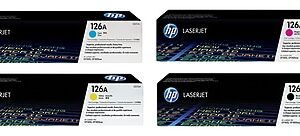 HP 126A Black/Cyan/Magenta/Yellow Standard Yield Toner Cartridge, 4/Pack (CF344PK-VB)