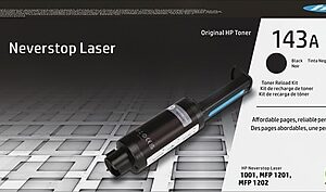 HP 143A Black Standard Yield Toner Cartridge Refill, Prints Up to 2,500 pages (W1143A)