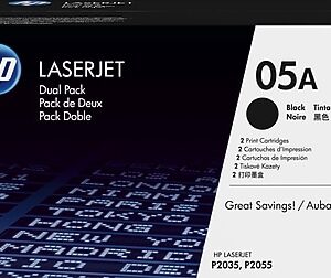 HP 05A Black Standard Yield Toner Cartridge, 2/Pack (CE505D)