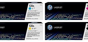 HP 131X/131A Black HIgh Yield and Cyan/Magenta/Yellow Standard Yield Toner Cartridge, 4/Pack (CF210AQ1XL-VB)
