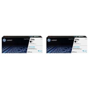 HP 134X Black High Yield Toner Cartridge, 2/Pack (HP134X2PK-VB)