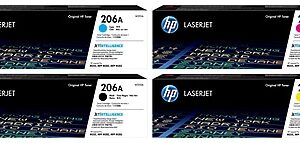 HP 206A Black/Cyan/Magenta/Yellow Standard Yield Toner Cartridge, 4/Pack (W20114A-VB)