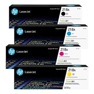 HP 218A Black/Cyan/Magenta/Yellow Standard Yield Toner Cartridge, 4/Pack (W2184A4PK-VB)