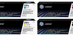 HP 201X Black/Cyan/Magenta/Yellow High Yield Toner Cartridge, 4/Pack (CF253XMXL-VB)