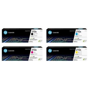 HP 210A Black/Cyan/Magenta/Yellow Standard Yield Toner Cartridge, 4/Pack (W210A4PK-VB)