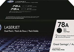 HP 78A Black Standard Yield Toner Cartridge, 2/Pack (CE278D)