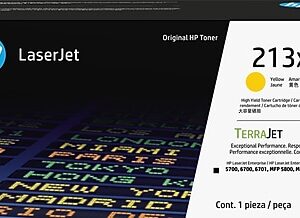 HP 213X Yellow High Yield Toner Cartridge, Prints Up to 6,000 pages (W2132X)