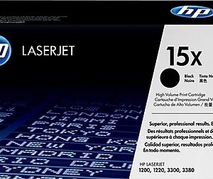 HP 15X Black High Yield Toner Cartridge, Prints Up to 3,500 pages (C7115X)