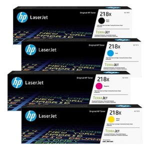 HP 218X Black/Cyan/Magenta/Yellow High Yield Toner Cartridge, 4/Pack (W2184X4PK-VB)