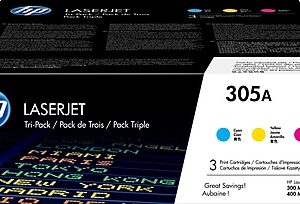 HP 305A Cyan/Magenta/Yellow Standard Yield Toner Cartridge, Prints Up to 2,600 Pages (CF370AM)