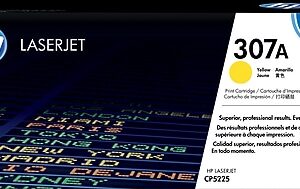 HP 307A Yellow Standard Yield Toner Cartridge, Prints Up to 7,300 Pages (ce742a)
